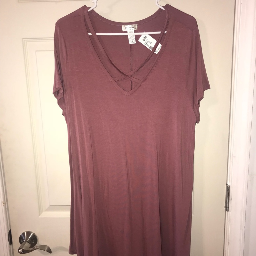 New with tags Rose shirt dress size 1x